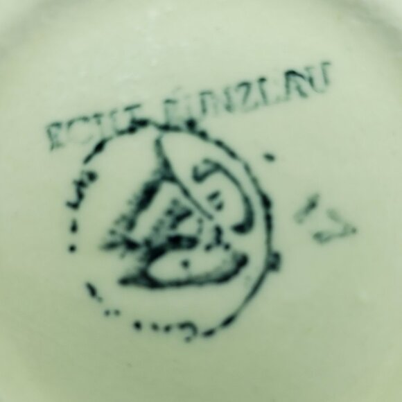 Polish Pottery Wiza Peacock Eyes Creamer Brown Eyed Peacock Small Pitcher - Picture 8 of 8